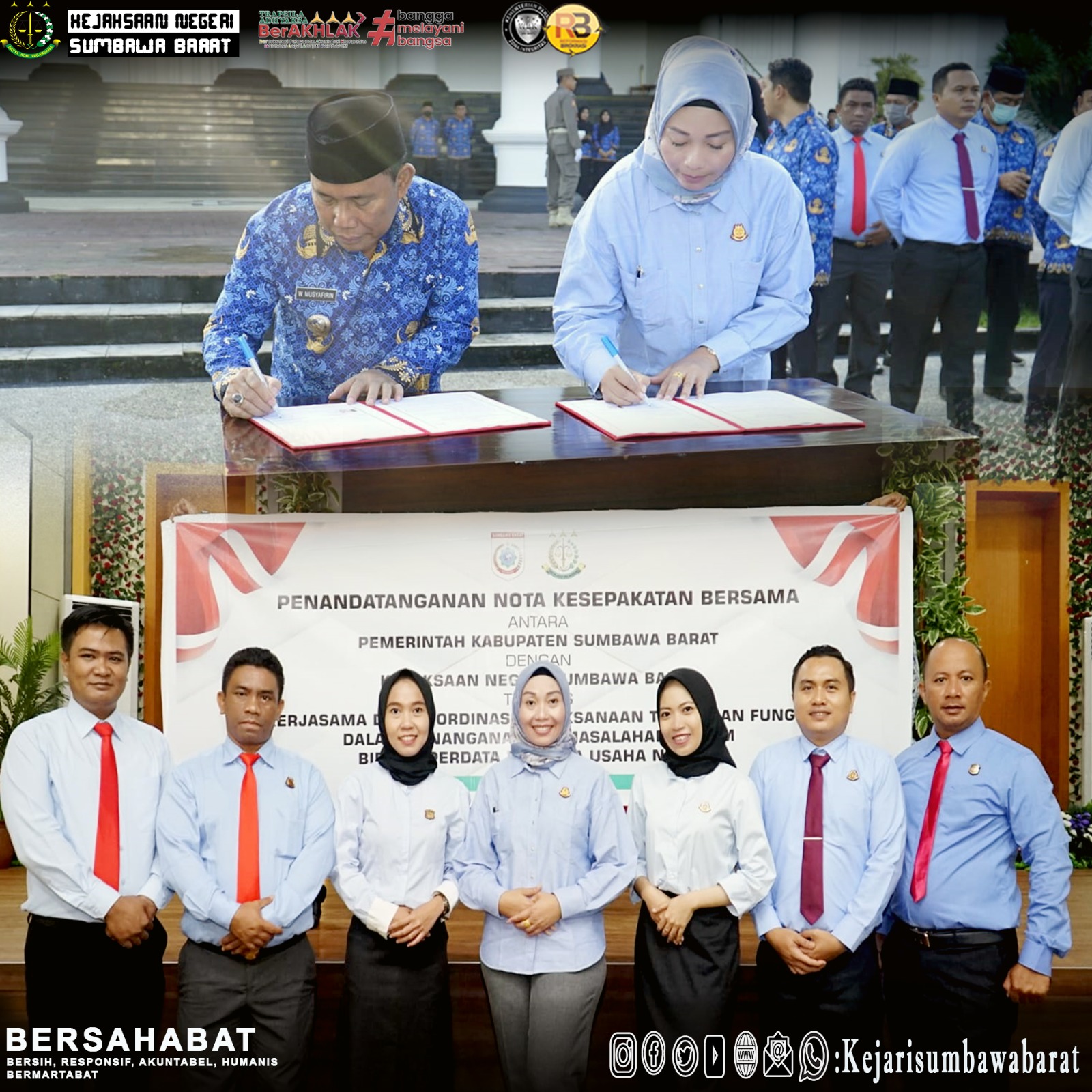 KEJARI SUMBAWA BARAT MOU DENGAN PEMERINTAH SUMBAWA BARAT