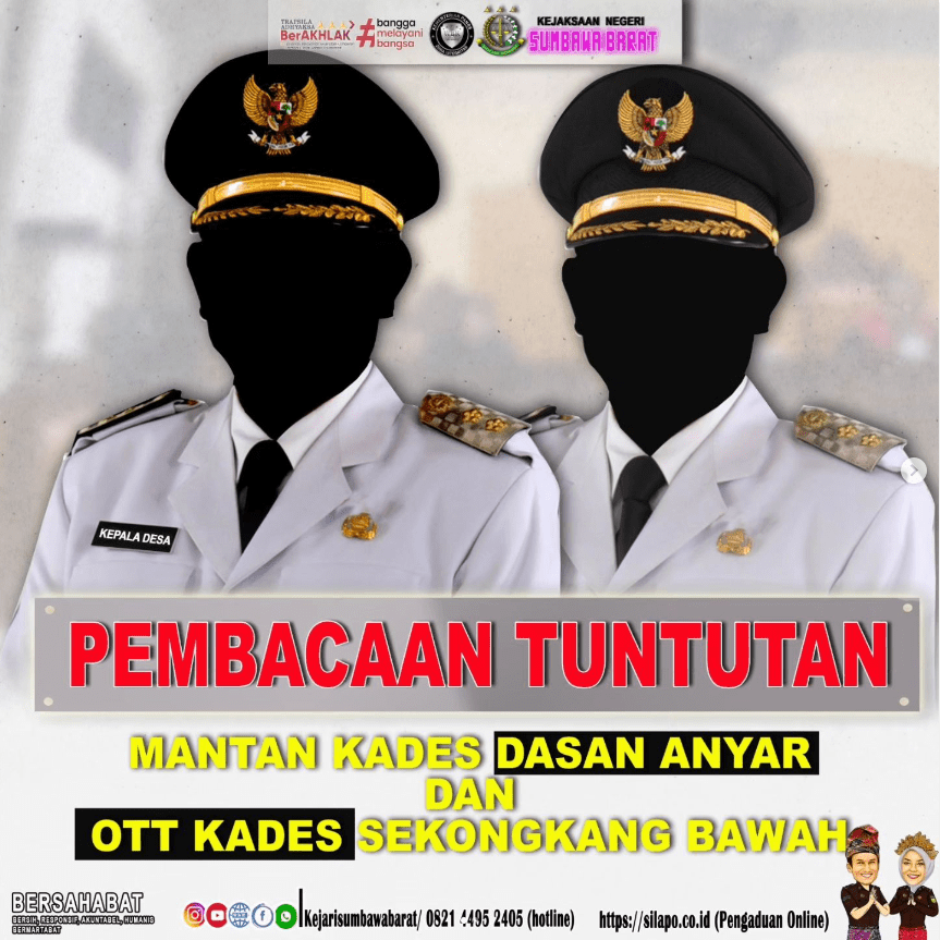 Pembacaan tuntutan atas Perkara Tindak Pidana Korupsi dan Perkara Tindak Pidana Pungutan Liar