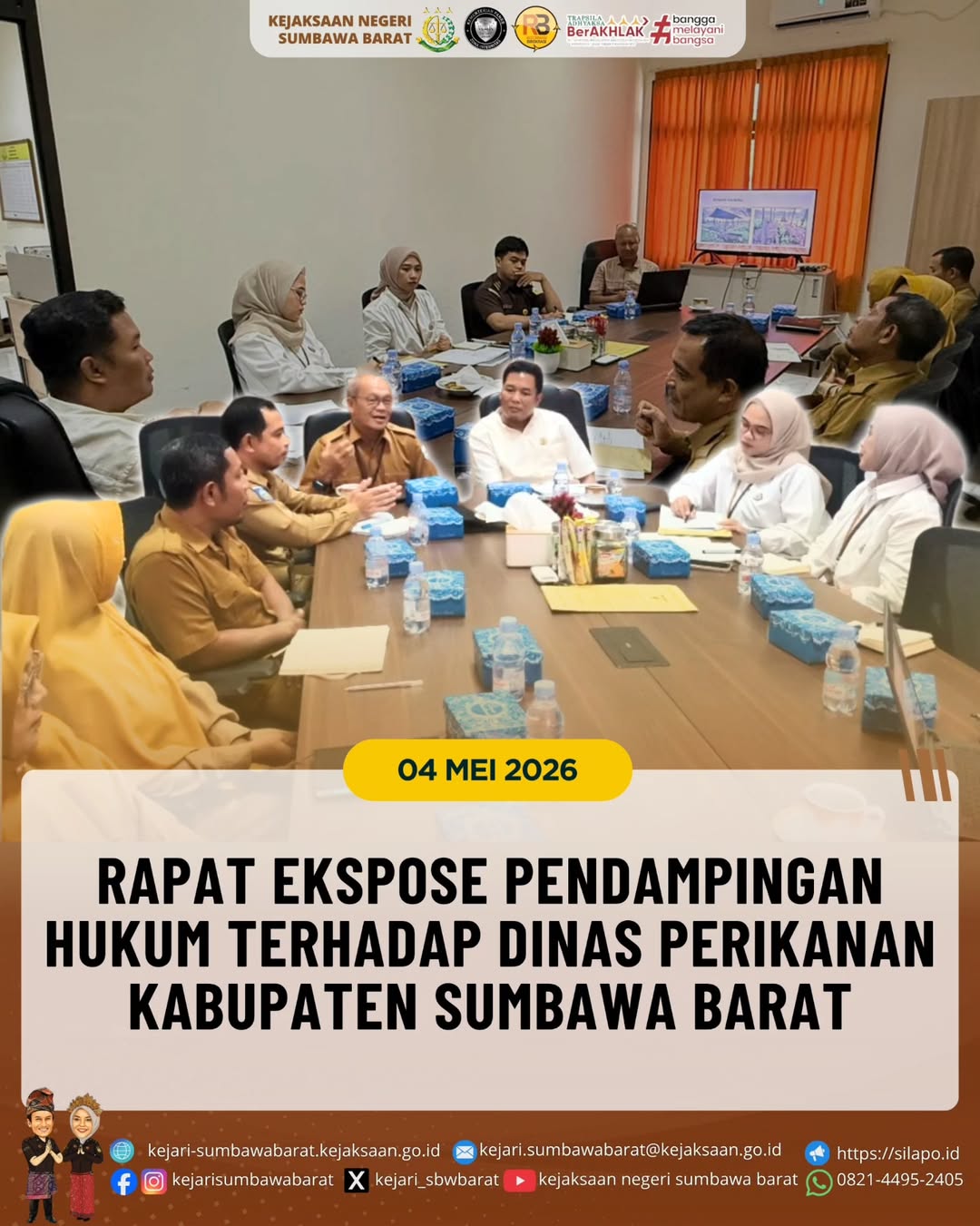 RAPAT EKSPOSE PENDAMPINGAN HUKUM TERHADAP DINAS PERIKANAN KABUPATEN SUMBAWA BARAT