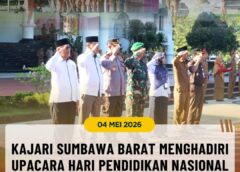 KAJARI SUMBAWA BARAT MENGHADIRI UPACARA HARI PENDIDIKAN NASIONAL DI LAPANGAN UPACARA KANTOR BUPATI SUMBAWA BARAT