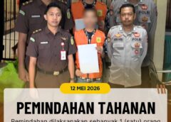 PEMINDAHAN TAHANAN DILAKSANAKAN SEBANYAK 1 ORANG DARI RUTAN POLRES SUMBAWA BARAT KE LEMBAGA PEMASYARAKATAN KELAS IIA SUMBAWA BESAR