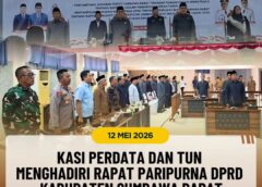 KASI PERDATA DAN TUN MENGHADIRI RAPAT PARIPURNA DPRD KABUPATEN SUMBAWA BARAT