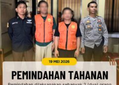 PEMINDAHAN TAHANAN DILAKSANAKAN SEBANYAK 2 ORANG DARI RUTAN POLRES SUMBAWA BARAT KE LPK KELAS IIA SUMBAWA BESAR