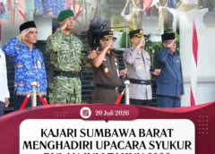 KAJARI SUMBAWA BARAT MENGHADIRI UPACARA SYUKUR BULAN JULI TAHUN 2026